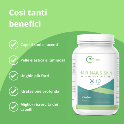 Vitamine per capelli con Biotina, collagene e acido ialuronico